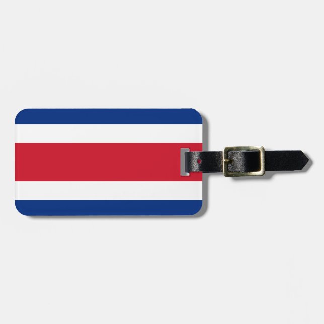 Flagge Costa Ricas Gepäckanhänger (Vorderseite horizontal)