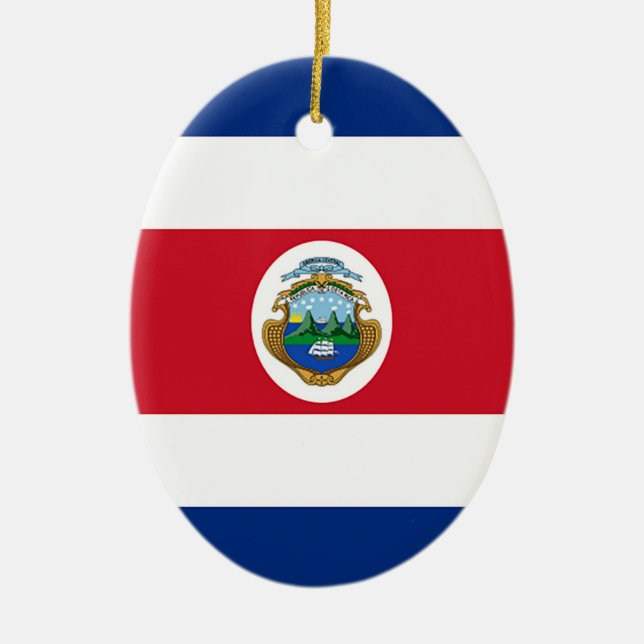 Flagge Costa Ricas Keramik Ornament (Vorne)