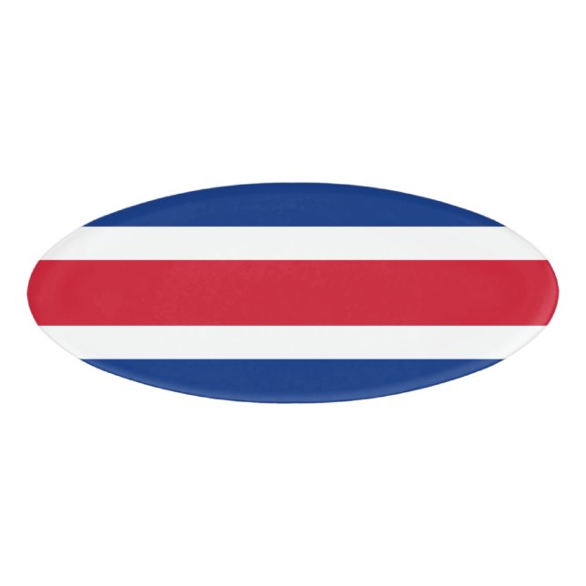 Flagge Costa Ricas Namenschild (Vorderseite)