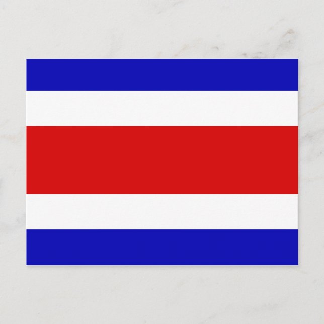 Flagge Costa Ricas Postkarte (Vorderseite)