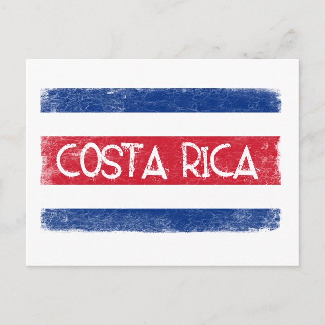 Flagge Costa Ricas Postkarte (Vorderseite)