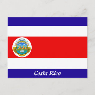 Flagge Costa Ricas Postkarte