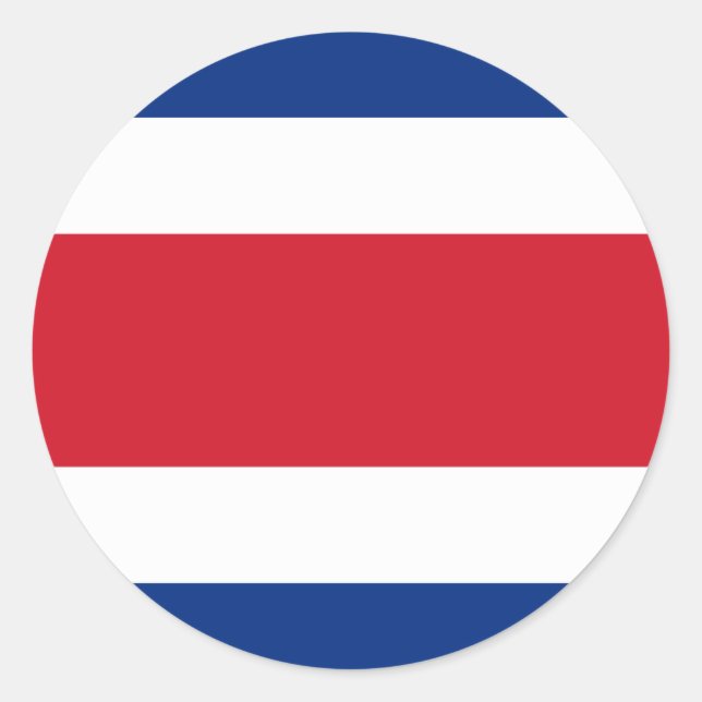 Flagge Costa Ricas Runder Aufkleber (Vorderseite)