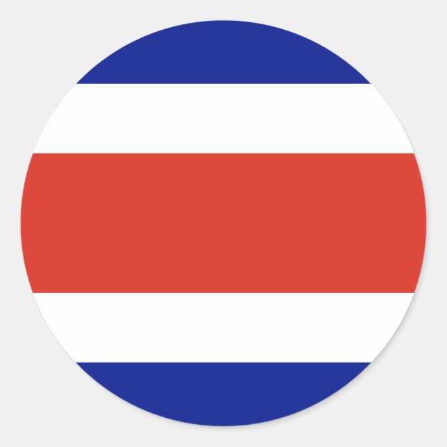 Flagge Costa Ricas Runder Aufkleber (Vorderseite)