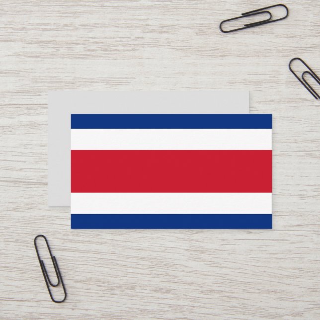 Flagge Costa Ricas Visitenkarte (Vorderseite/Rückseite Beispiel)