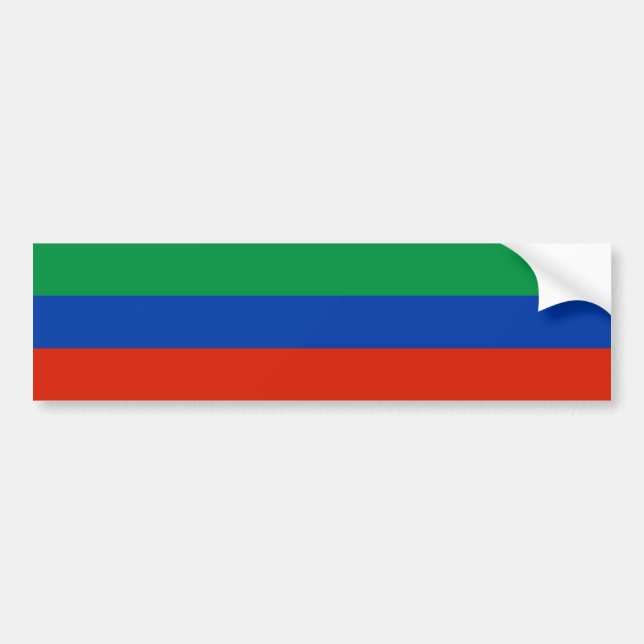 Flagge Dagestan Autoaufkleber (Vorne)