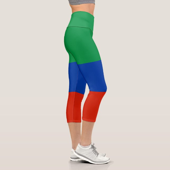 Flagge Dagestan Capri Leggings (Rechts)