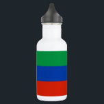 Flagge Dagestan Edelstahlflasche<br><div class="desc">Patriotische Flagge von Dagestan.</div>