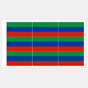 Flagge Dagestan Etiketten