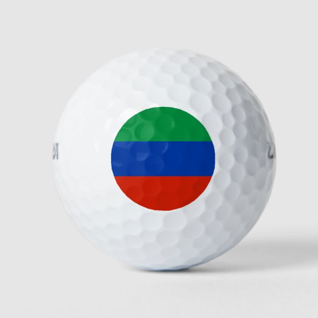 Flagge Dagestan Golfball (Vorderseite)