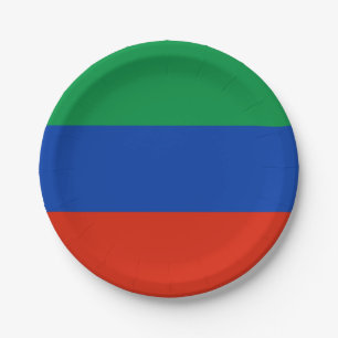 Flagge Dagestan Pappteller
