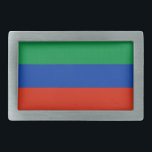 Flagge Dagestan Rechteckige Gürtelschnalle<br><div class="desc">Patriotische Flagge von Dagestan.</div>