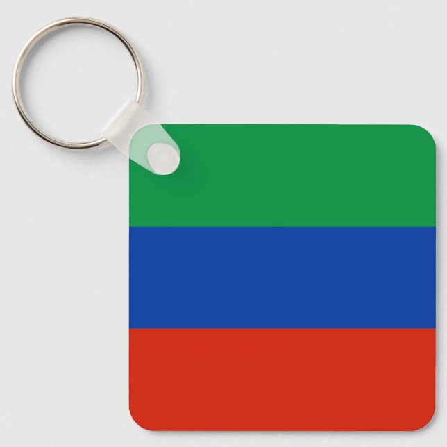Flagge Dagestan Schlüsselanhänger (Vorderseite)