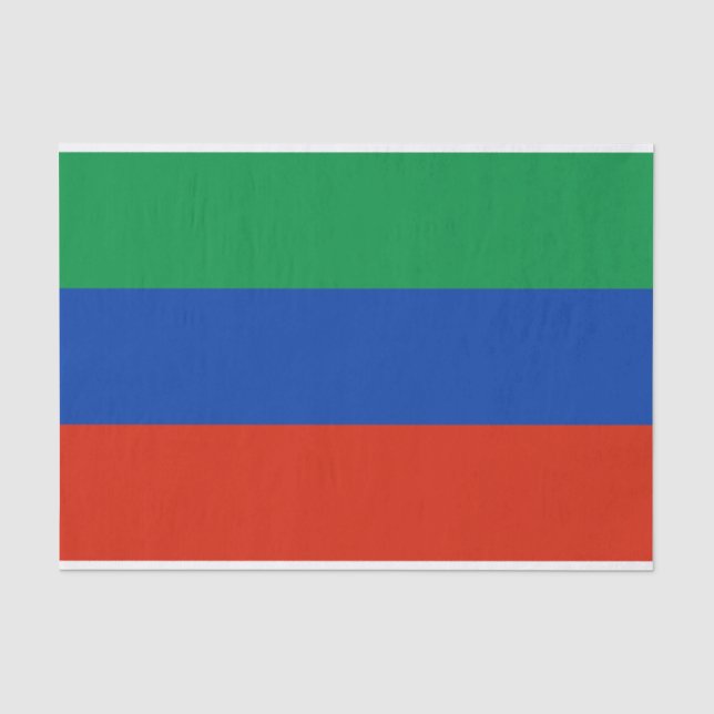 Flagge Dagestan Seidenpapier (Vorderseite)