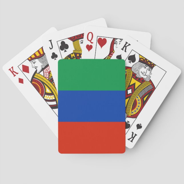Flagge Dagestan Spielkarten (Rückseite)