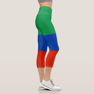 Flagge Dagestans Capri Leggings
