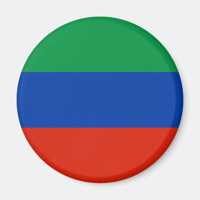Flagge Dagestans Magnet (Vorne)