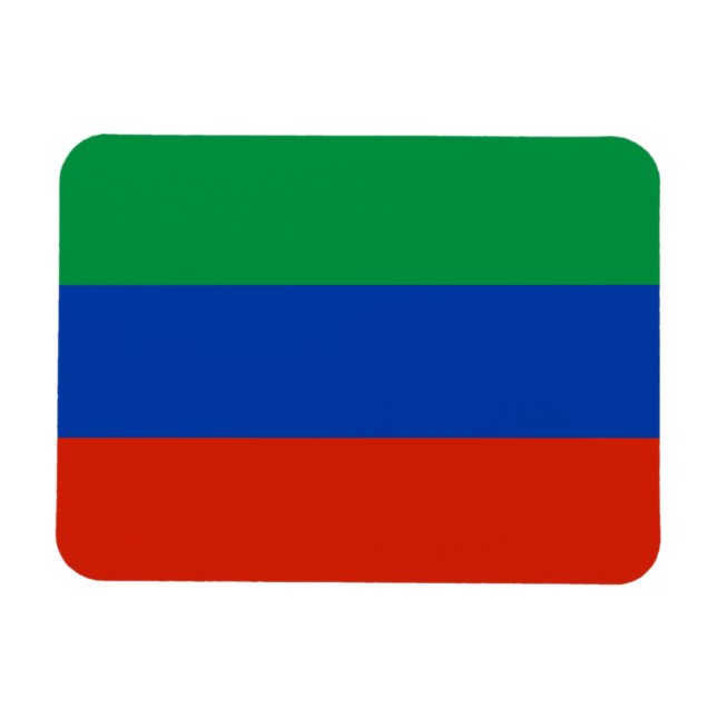 Flagge Dagestans Magnet (Horizontal)