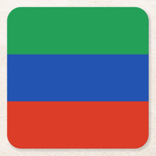 Flagge Dagestans Rechteckiger Pappuntersetzer