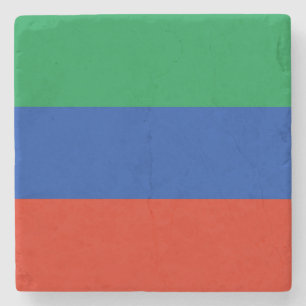 Flagge Dagestans Steinuntersetzer