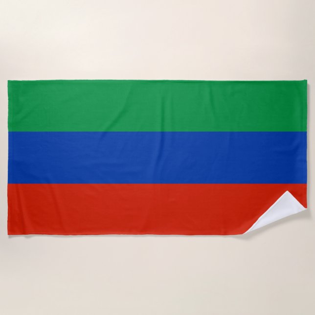 Flagge Dagestans Strandtuch (Vorderseite)
