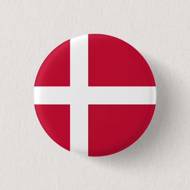 Flagge Dänemarks Button (Vorderseite)