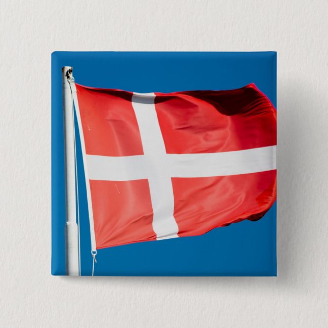 Flagge Dänemarks Button (Vorderseite)