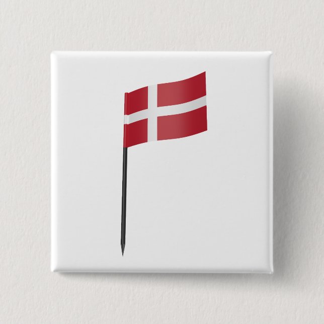 Flagge Dänemarks Button (Vorderseite)