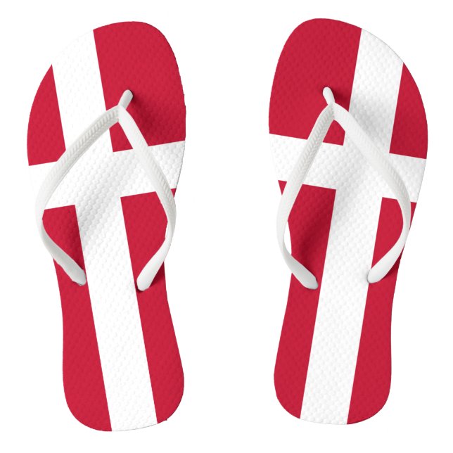 Flagge Dänemarks Flip Flops (Fußbett)