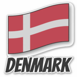 Flagge Dänemarks, gekennzeichnet Aufkleber