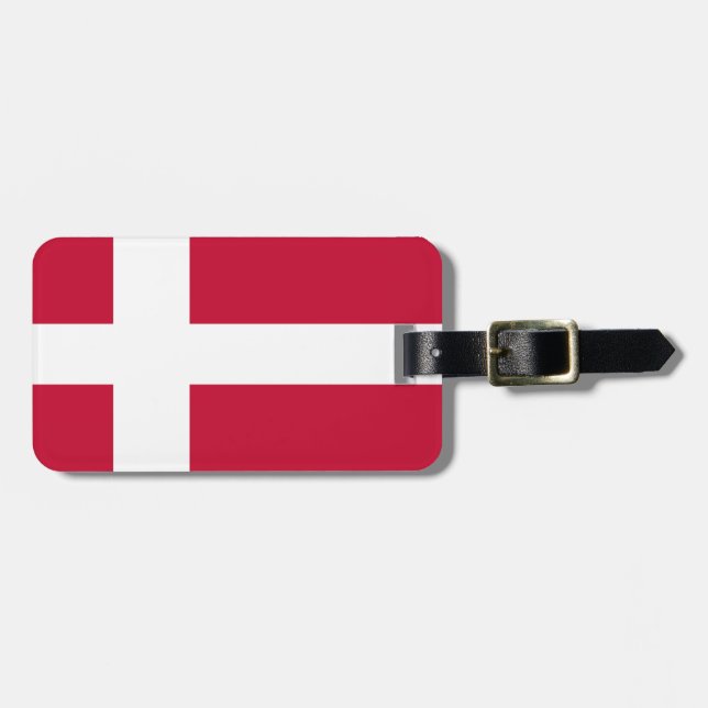 Flagge Dänemarks Gepäckanhänger (Vorderseite horizontal)