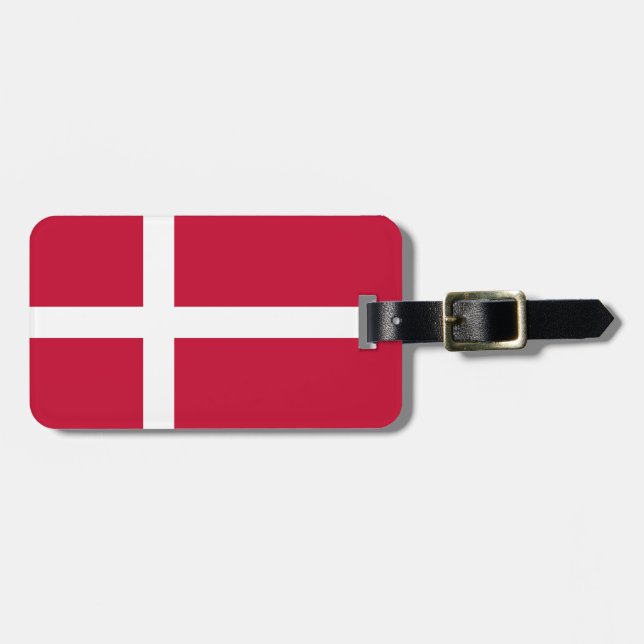 Flagge Dänemarks Gepäckanhänger (Vorderseite horizontal)