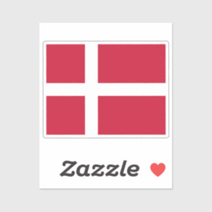 Flagge Dänemarks individuell zugeschnitten Aufkleber
