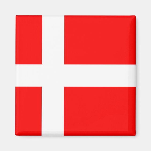 Flagge Dänemarks Magnet (Vorne)