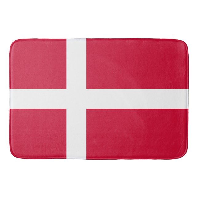 Flagge Dänemarks oder dänischer Stoff Badematte (Vorderseite)