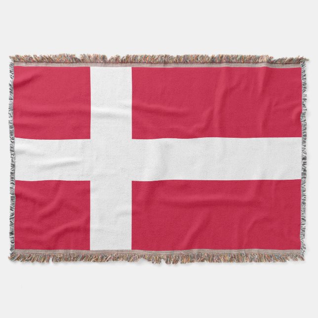 Flagge Dänemarks oder dänischer Stoff Decke (Vorderseite)
