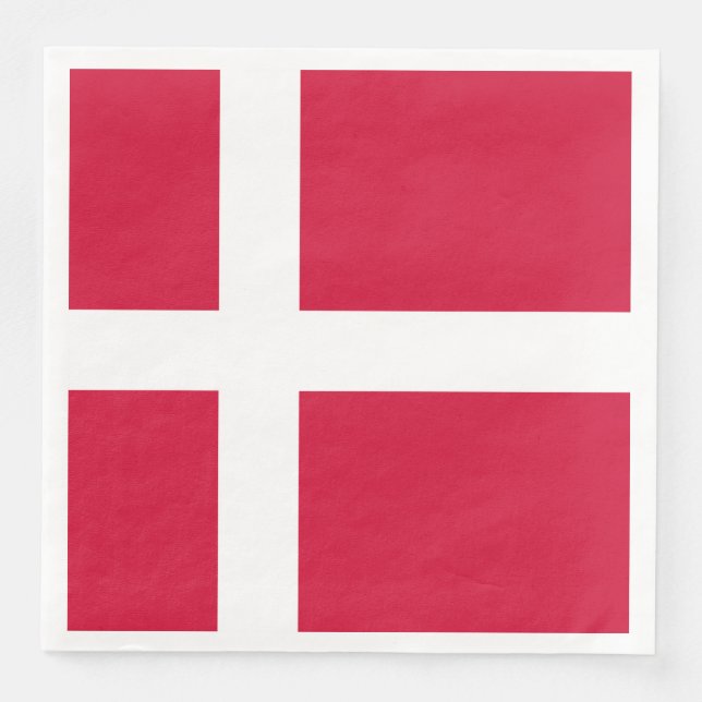 Flagge Dänemarks oder dänischer Stoff Serviette (Vorderseite)