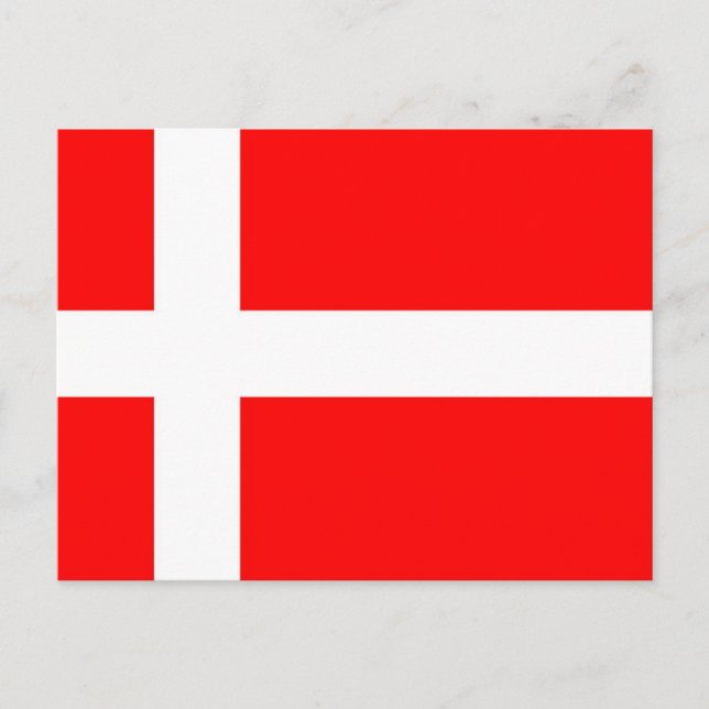 Flagge Dänemarks Postkarte (Vorderseite)