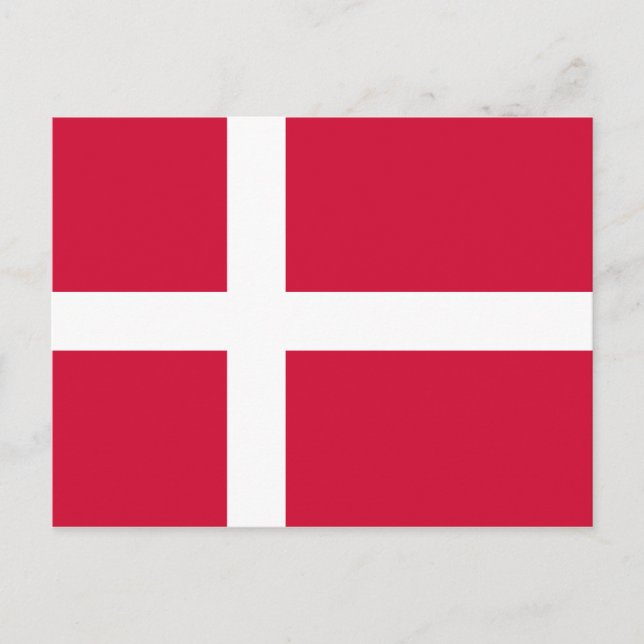 Flagge Dänemarks Postkarte (Vorderseite)