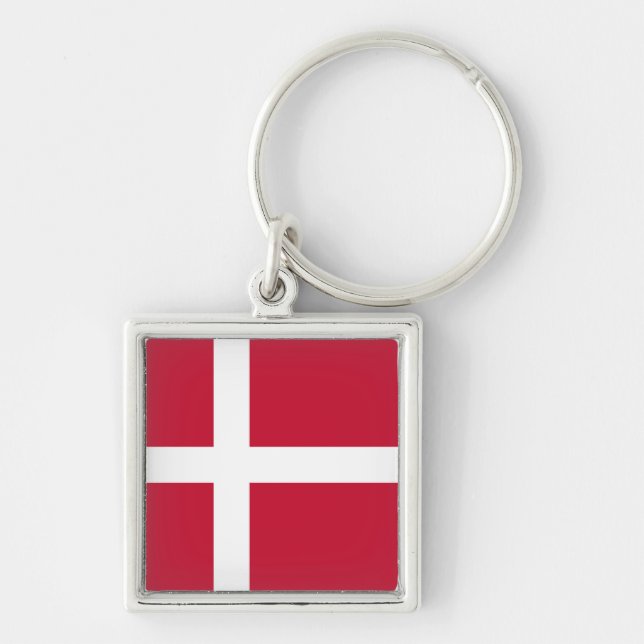 Flagge Dänemarks Schlüsselanhänger (Vorne)