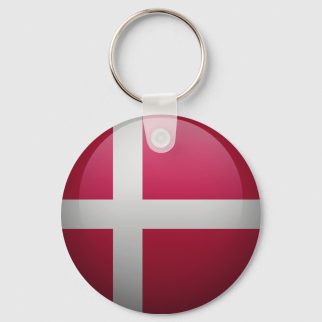 Flagge Dänemarks Schlüsselanhänger (Vorderseite)