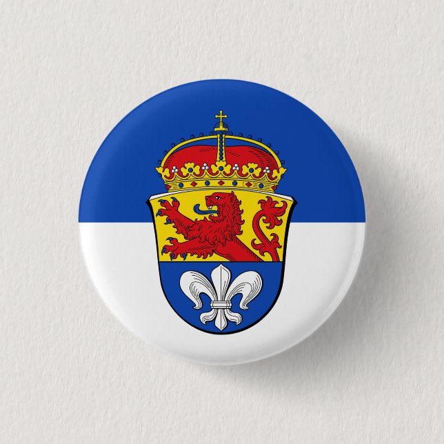 Flagge Darmstadt, Deutschland Button (Vorderseite)