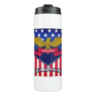 Flagge Delaware USA Thermosbecher