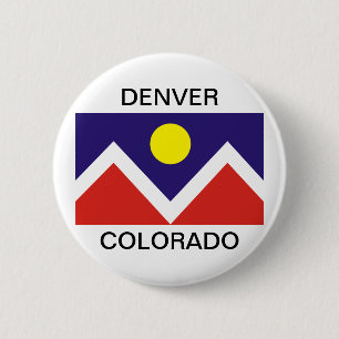 Flagge Denvers, Colorado Button