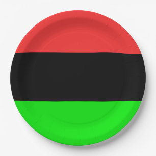 Flagge der afroamerikanischen Diaspora Pappteller