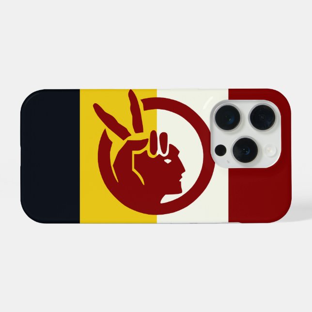 Flagge der American Indian Movement iPhone 15 Pro Hülle (Rückseite (Horizontal))