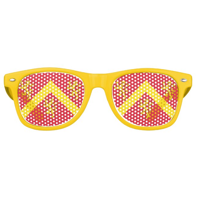 Flagge der Anglesey Retro-Sonnenbrille Partybrille (Vorderseite)
