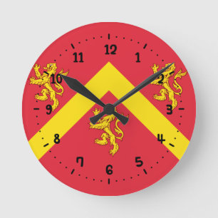Flagge der Anglesey-Square-Uhr Runde Wanduhr