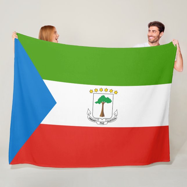 Flagge der Äquatorialen Guinea (Afrika) Fleecedecke (Beispiel)