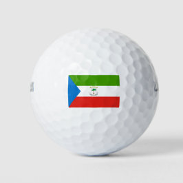 Flagge der Äquatorialen Guinea (Afrika) Golfball